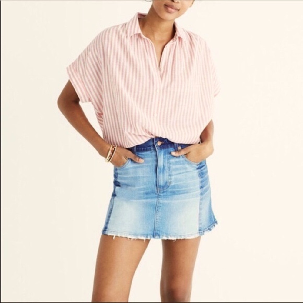 Madewell two toned denim skirt